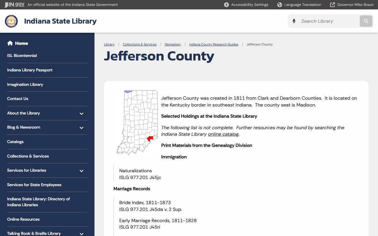 Jefferson County court records State Library research guide