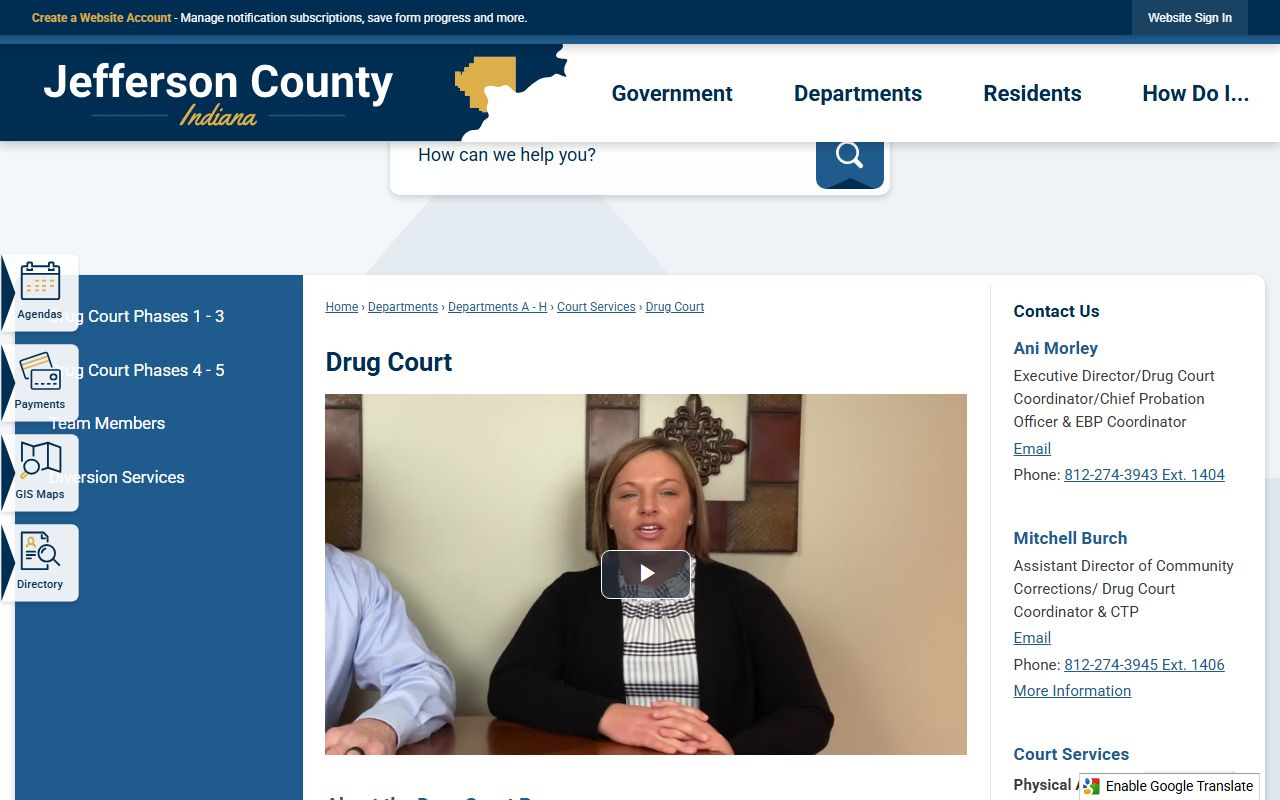 Jefferson County arrest records and court charges Drug Court page