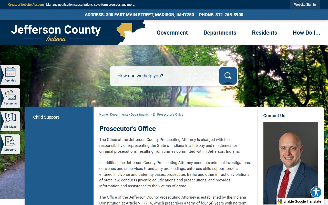 Jefferson County criminal court records Prosecutor's Office page