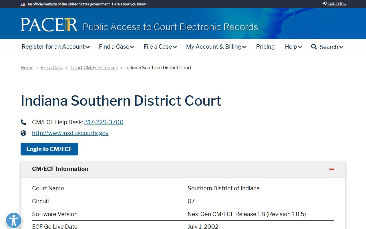 Jefferson County Circuit and Superior Courts PACER federal court distinction
